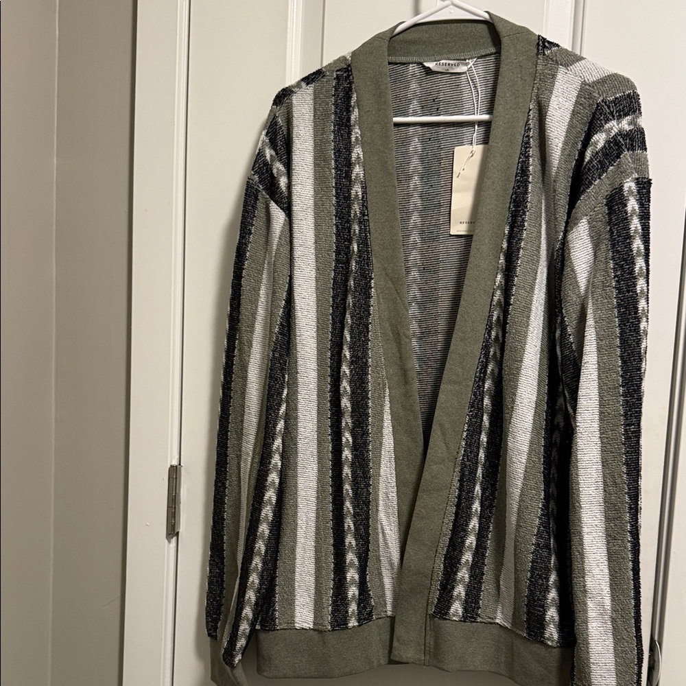 Reserved Green and Black Cardigan